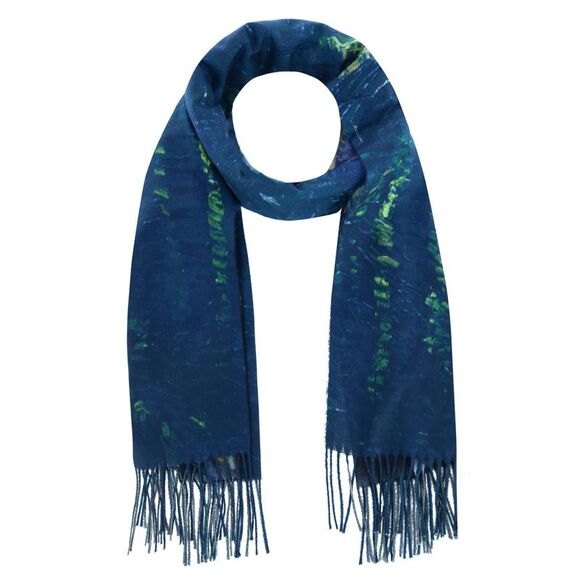 The Magic Scarf Company Women's Reversible Sueded Van Gogh Print Button Shawl - Picture 5 of 5